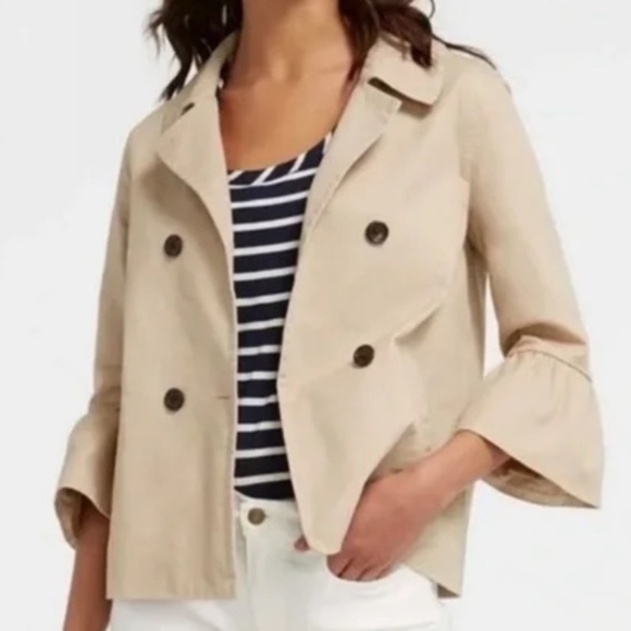 NWT Draper James Khaki Casual Utility Jacket.  Size 2 - Picture 4 of 6